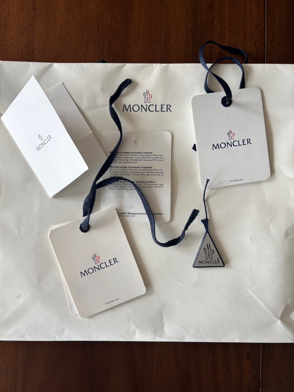 Moncler Tags Authenticity Tag Bundle Hang Tags